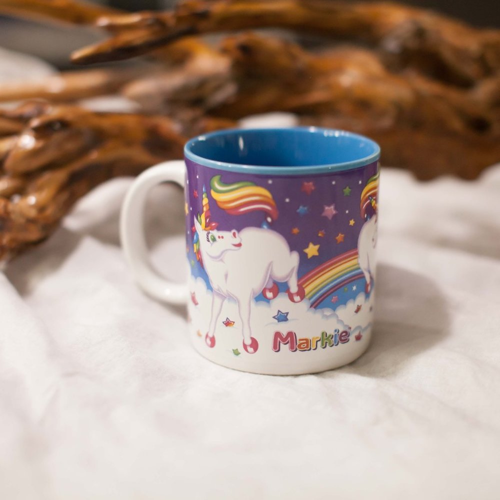 Vintage Lisa Frank Markie Unicorn Mug